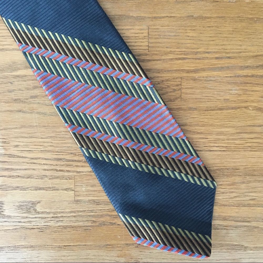 Vintage Macy’s Del Soldato Silk Stripe Tie
